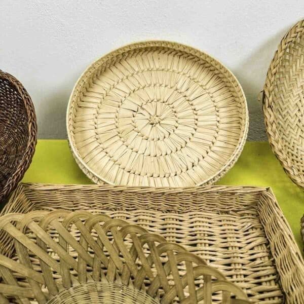 Lot Of Wicker Baskets, 8 Pieces photo Home Decor