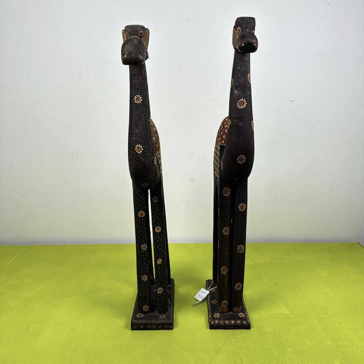 Pair Of Ethnic Wooden Statues, Camels photo furniture