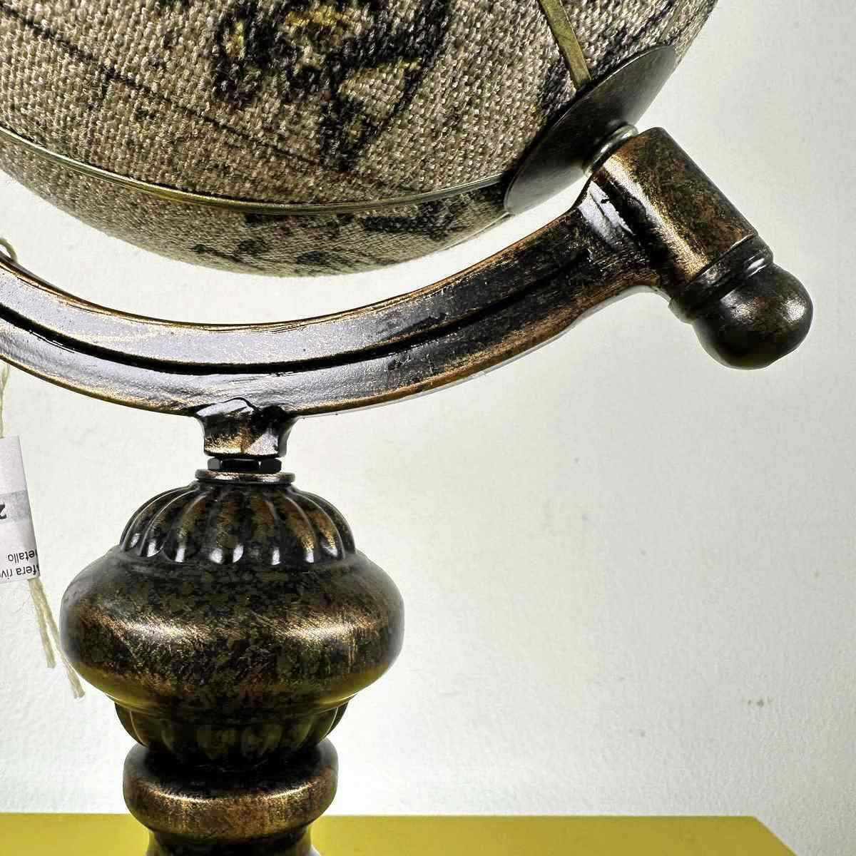 Globe With Fabric Covered Sphere And Metal Base photo for sale
