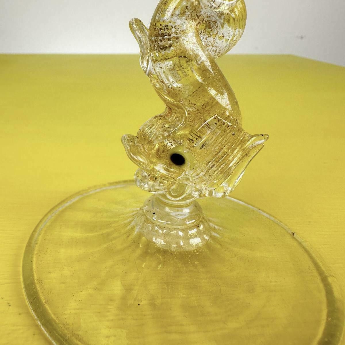 Vintage Murano Glass Candlestick Barovier Toso photo 165.0