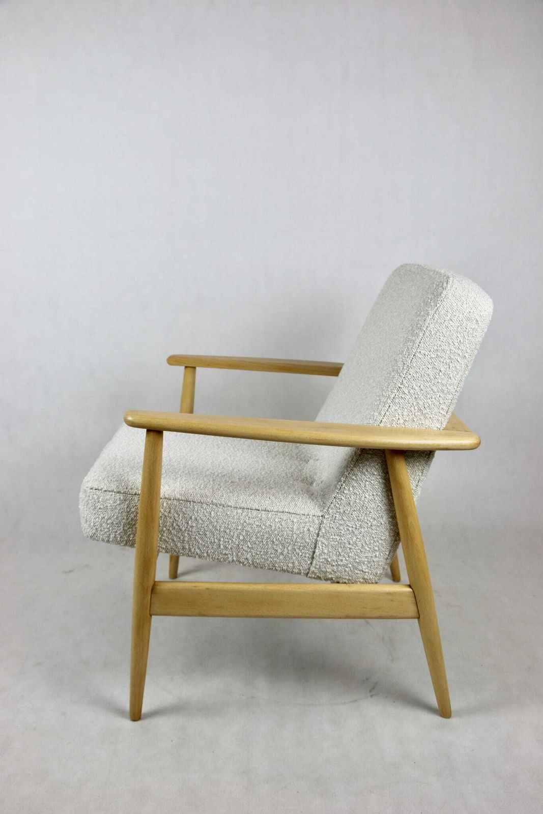 Classic Armchair Gfm63 Designed By Kedziorek Ivory Boucle photo 450.0