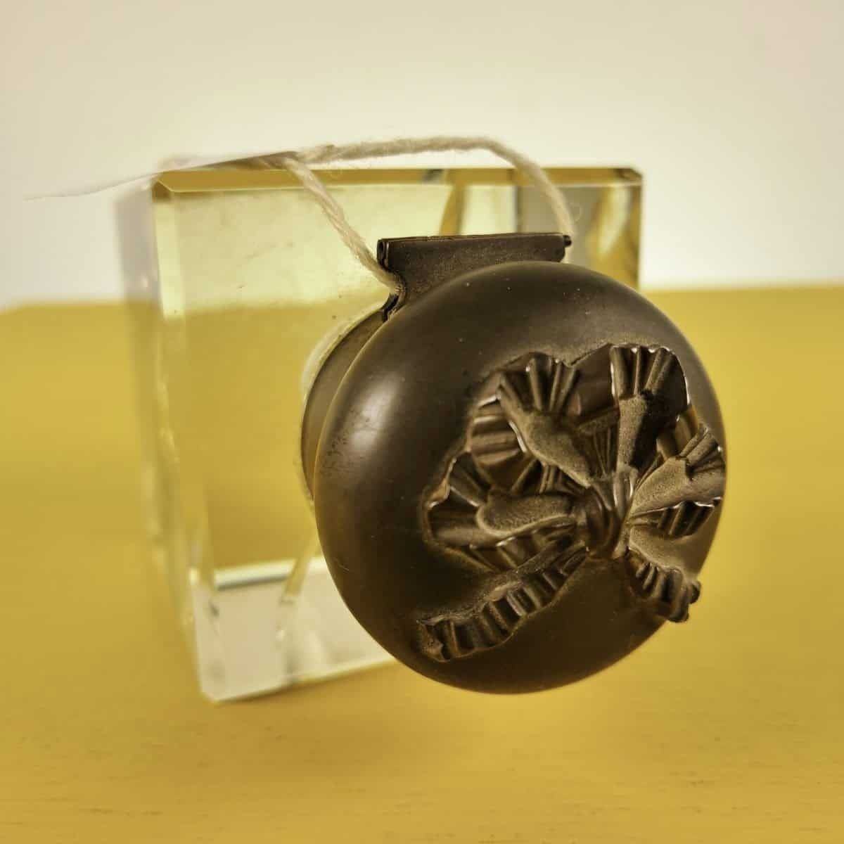 Early 1900s Glass And Metal Inkwell photo vinterior