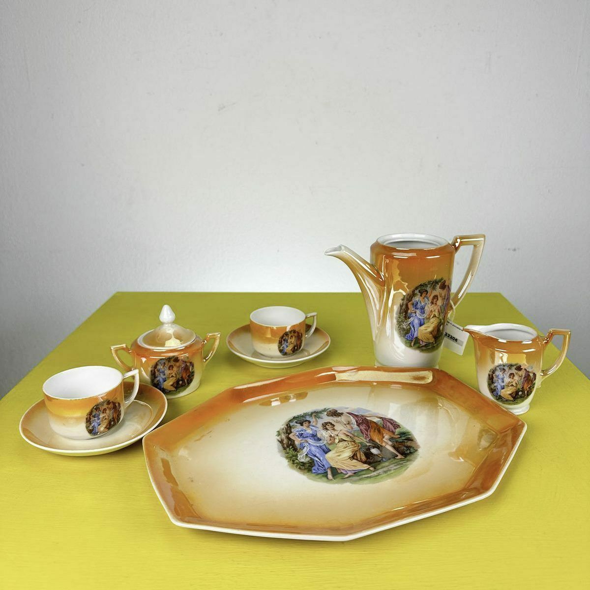 Vintage Union T Czech Slovakian Porcelain Coffee Service photo Home Decor