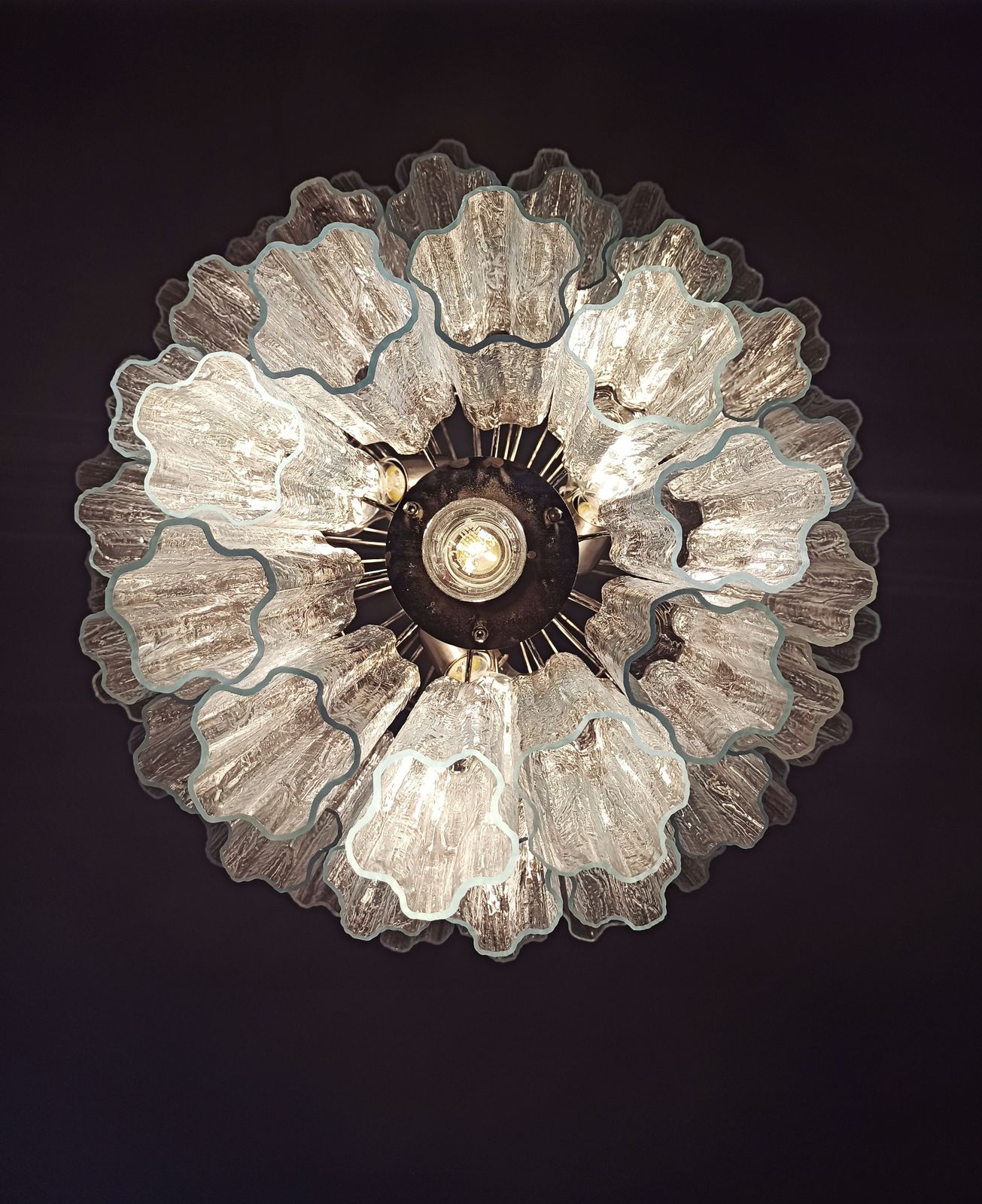 Large Three Tier Murano Glass Tube Chandelier   52 Glasses photo vinterior