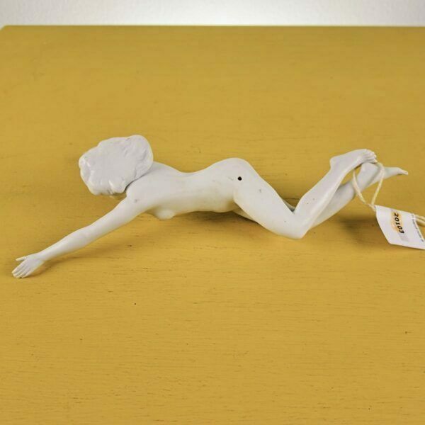 Small Vintage Biscuit Statue Of A Naked Woman photo vinterior