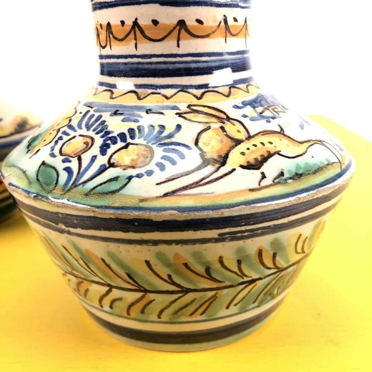 Pair Of Glazed Terracotta Vases, Triana photo buy