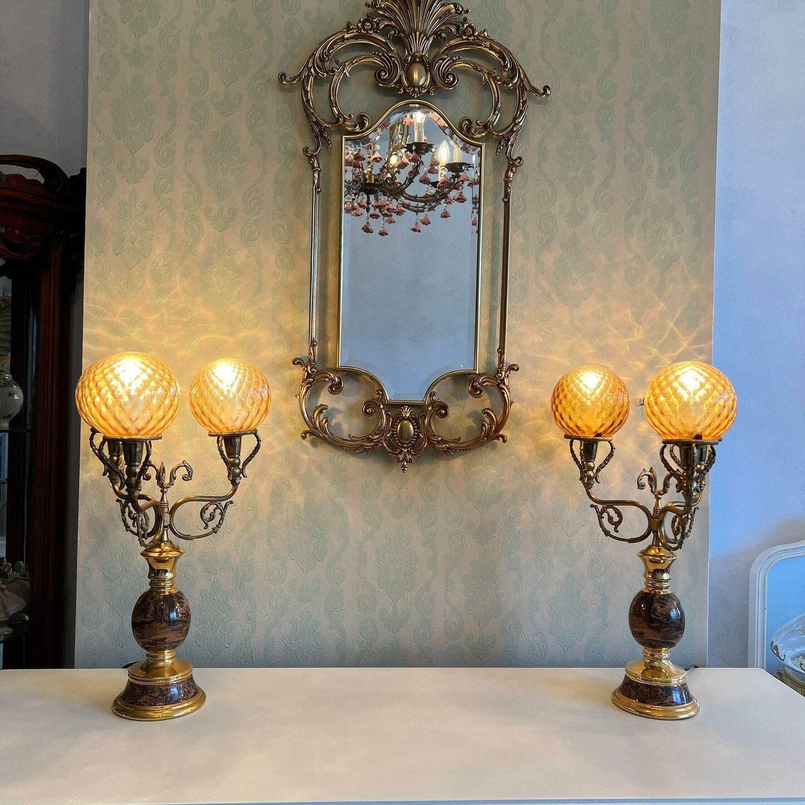 Vintage Pair Of Italian Lamps, Set Of 2, Home Decor, Home Lighting, Interior Design
