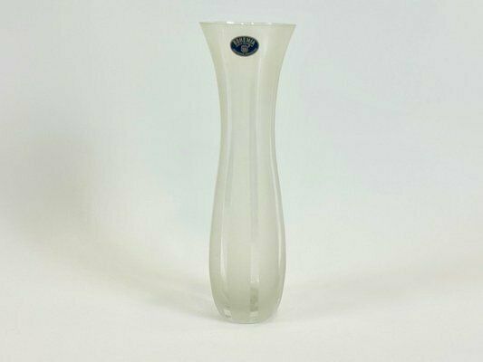 Lead Crystal Bohemia Vase From Poděbrady Glassworks, 1980s photo for sale