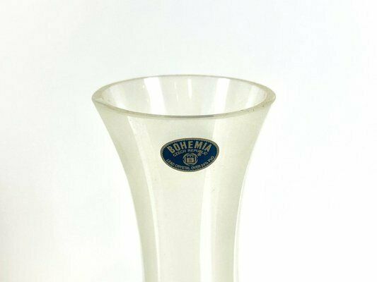 Lead Crystal Bohemia Vase From Poděbrady Glassworks, 1980s photo 113.0