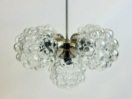 photo furniture Mid Century 5 Arm Raspberry Chandelier From Kamenický šenov, 1960s