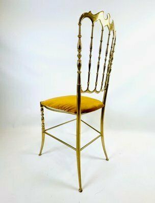 Mid Century Brass Chiavarine Chair Attributed To Giuseppe Gaetano Descalzi For Chiavari, 1960s photo furniture