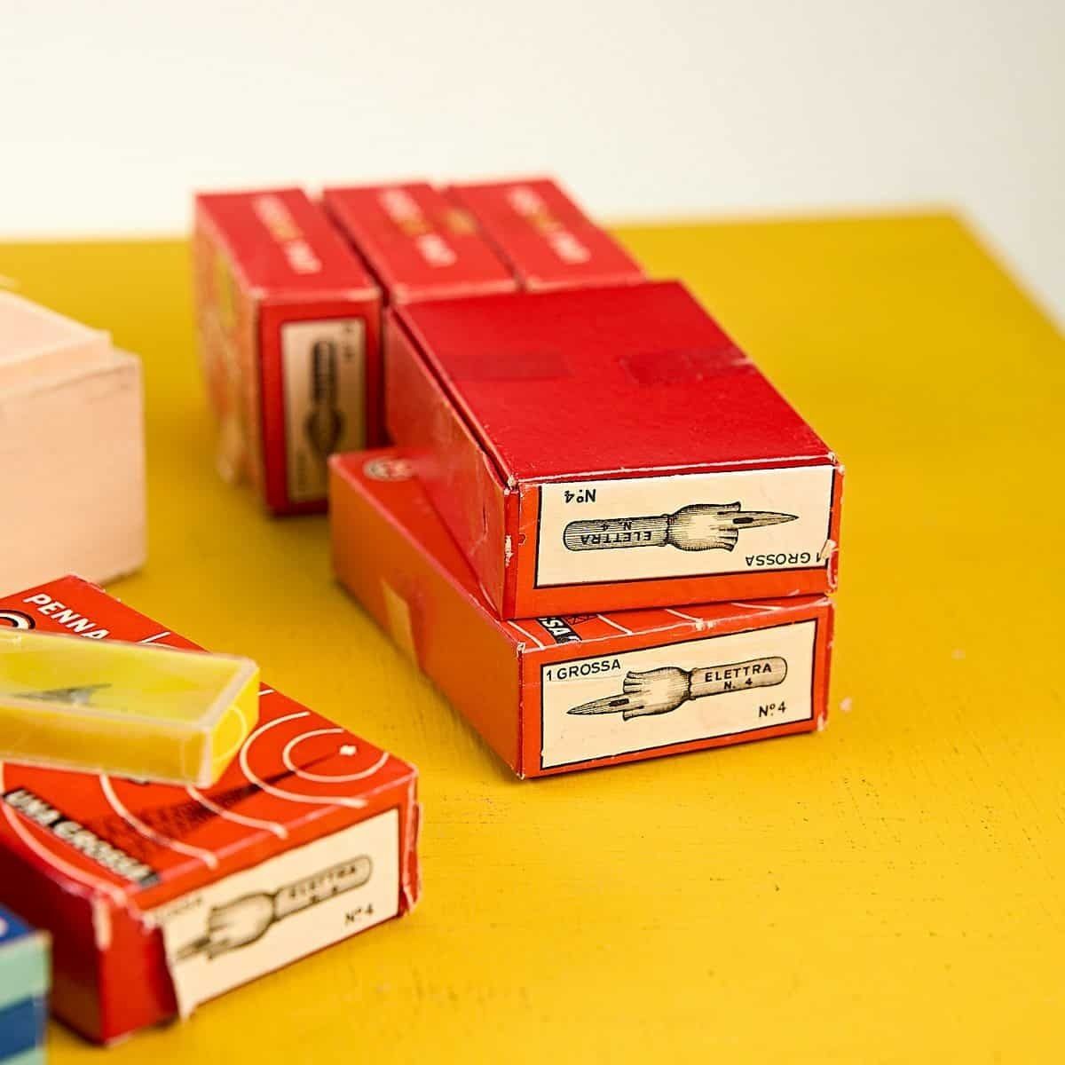 Lot Of Boxes Of Fountain Pen Nibs, 13 Pieces photo for sale