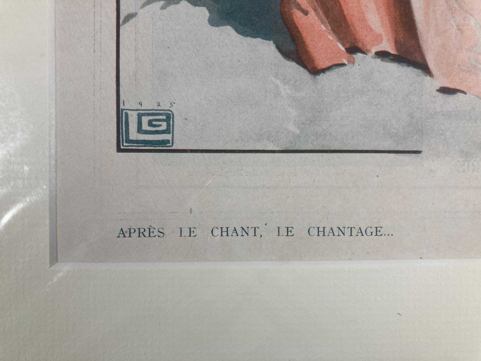 Original Antique 1920s Lithograph From La Vie Parisienne   Vintage French Art Print, Georges Léonnec The Art Deco Master photo for sale