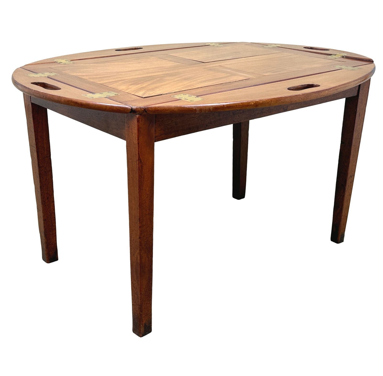 Mahogany Georgian Oval Butlers Tray On Stand photo furniture