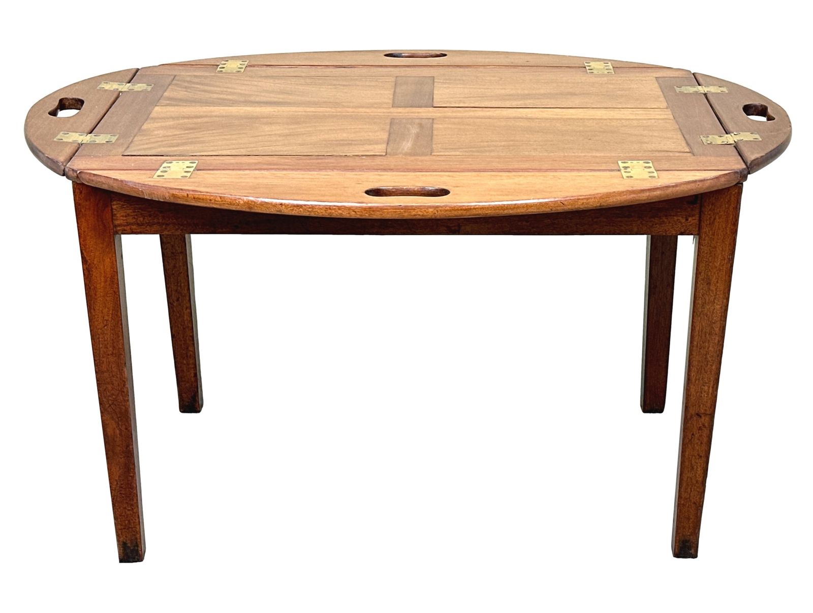 Mahogany Georgian Oval Butlers Tray On Stand photo 2175.0