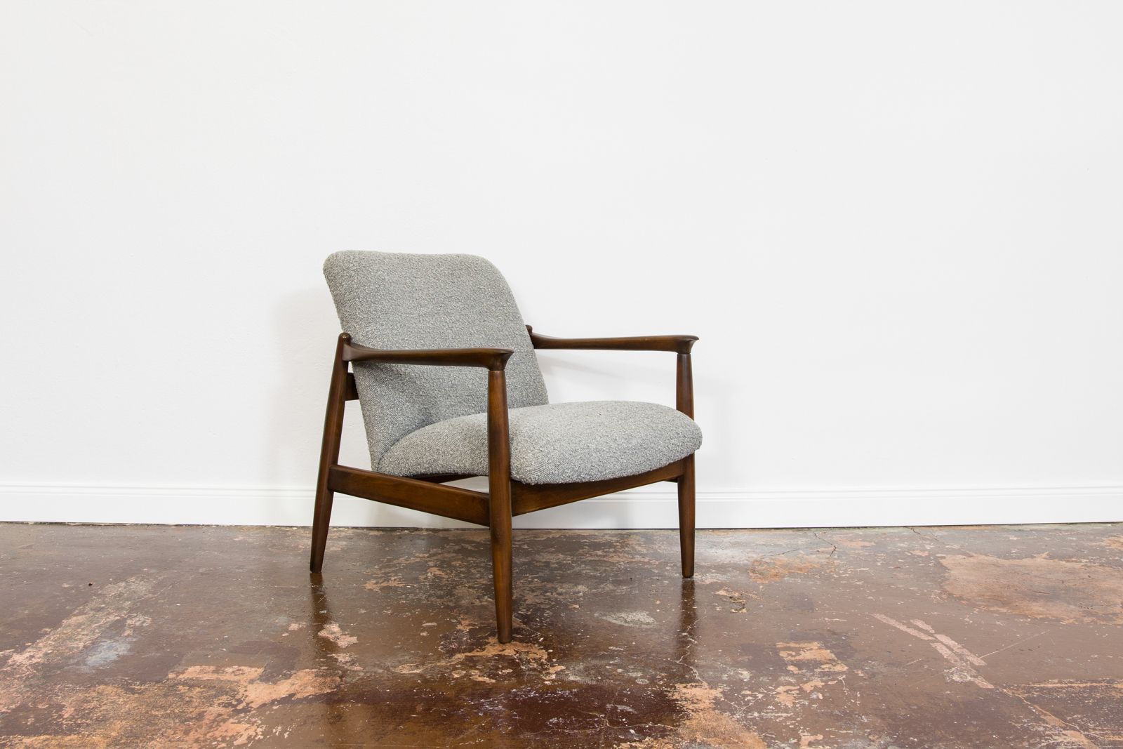 Furniture Pair Of Mid Century Restored Armchairs Gfm 64 By Edmun Homa, 1960s photo