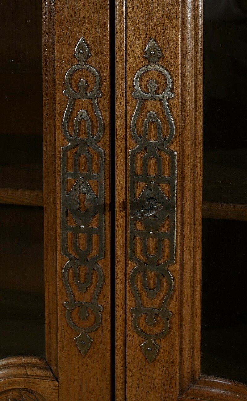photo buy Walnut Display Cabinet, Louis XV Style – Late 19th Century