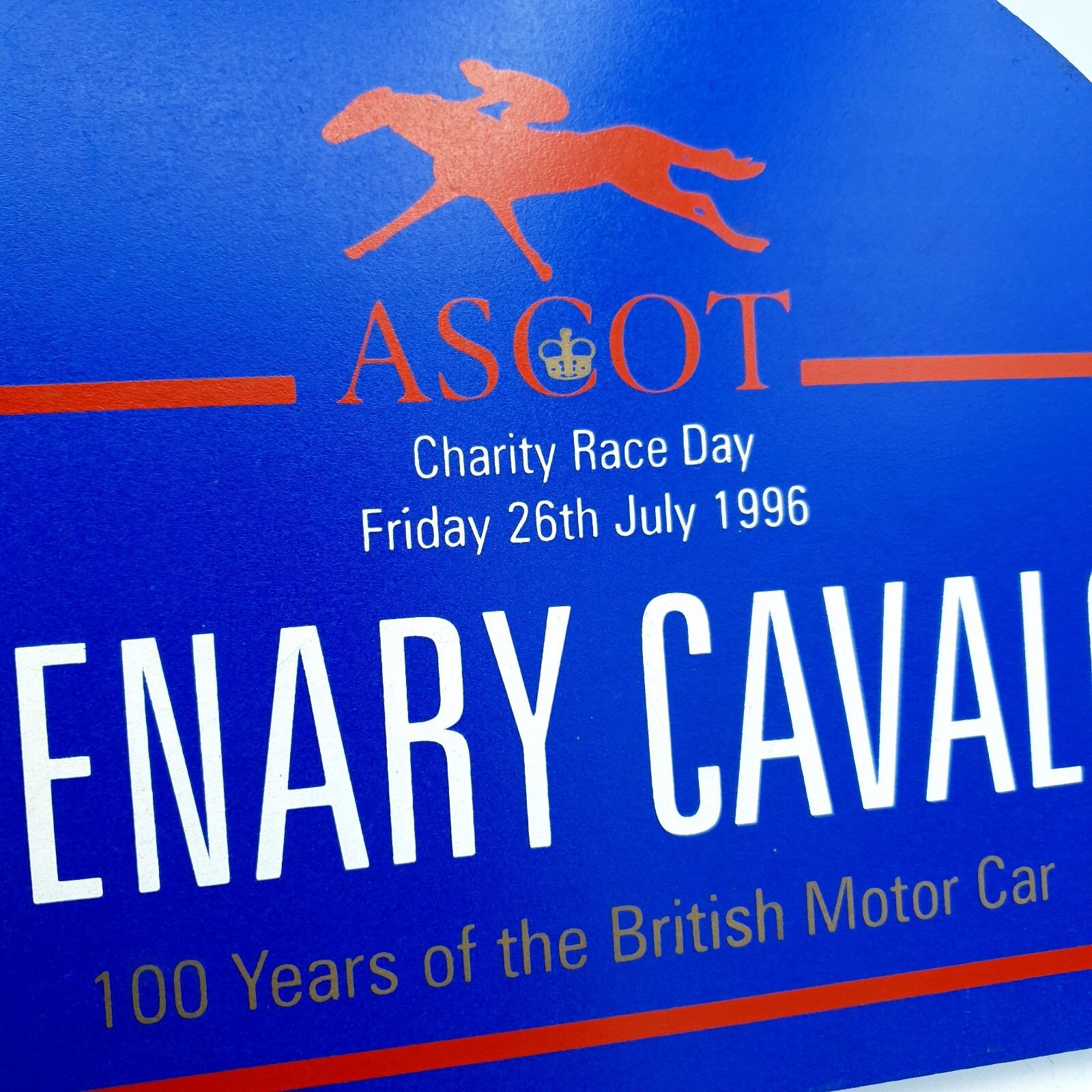 photo furniture Rare Ascot Sign Centenary Cavalcade Charity Race 1996 100 Yrs British Motor Car