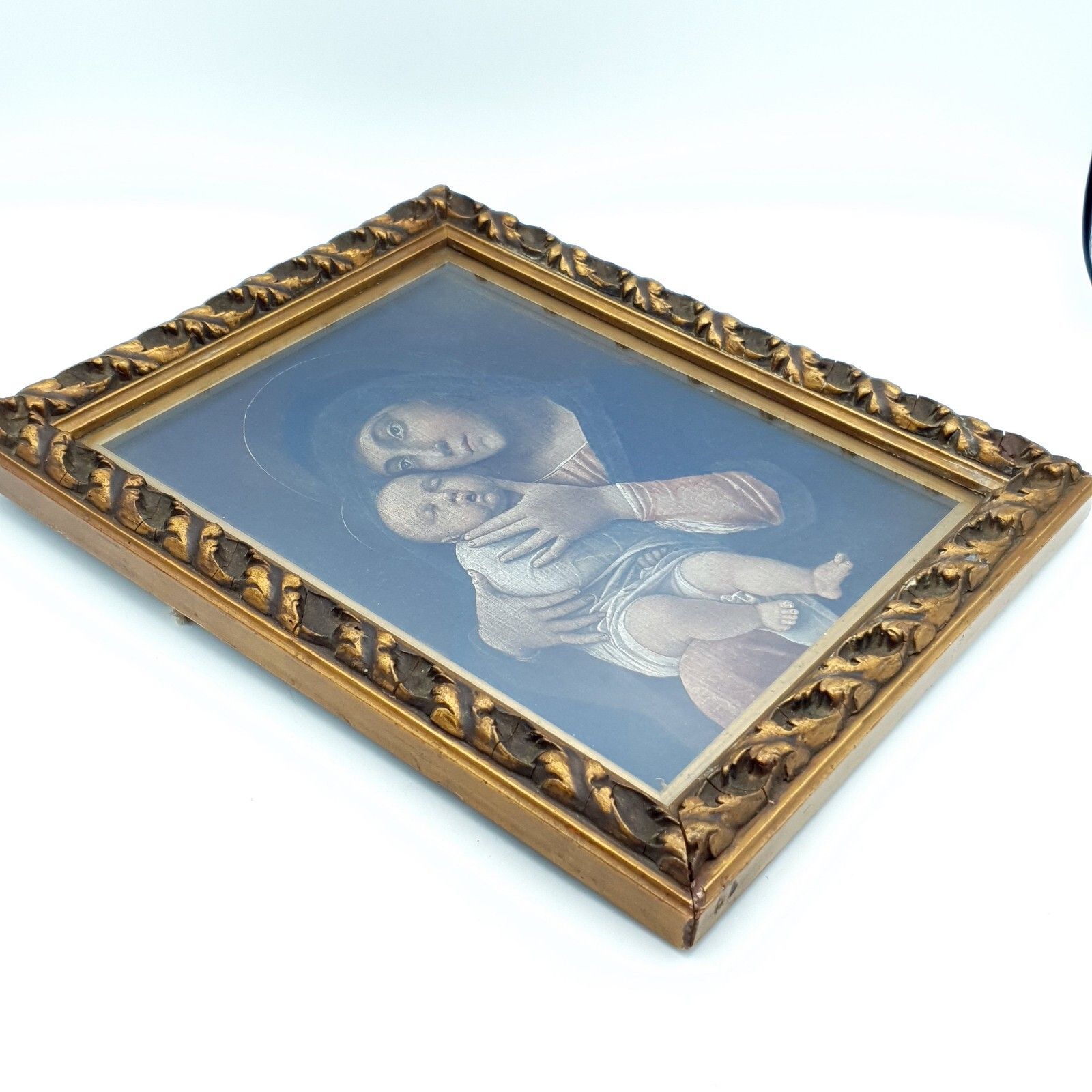 70.0 Andrea Mantegna Print The Virgin And Child Early Renaissance Framed H 30cm photo