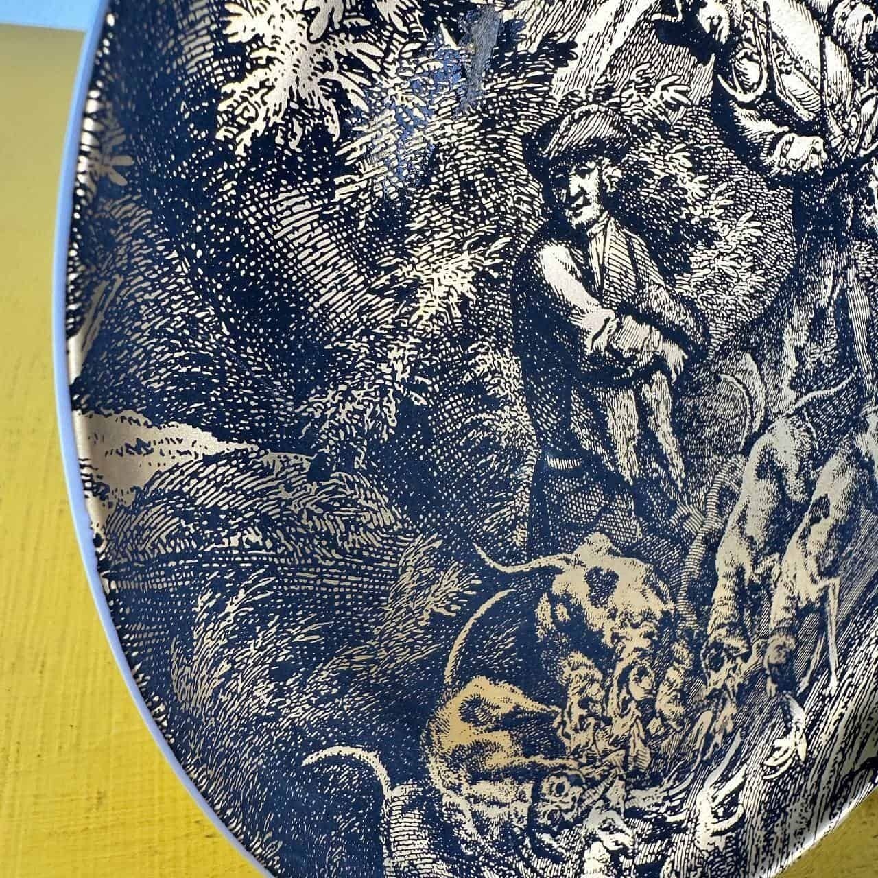 Pair Of Ornamental Porcelain Plates From The 70s Furstenberg With Gold Decorations photo furniture