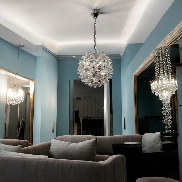 Esprit Murano Glass Flower Chandelier By Venini 1960’s photo furniture