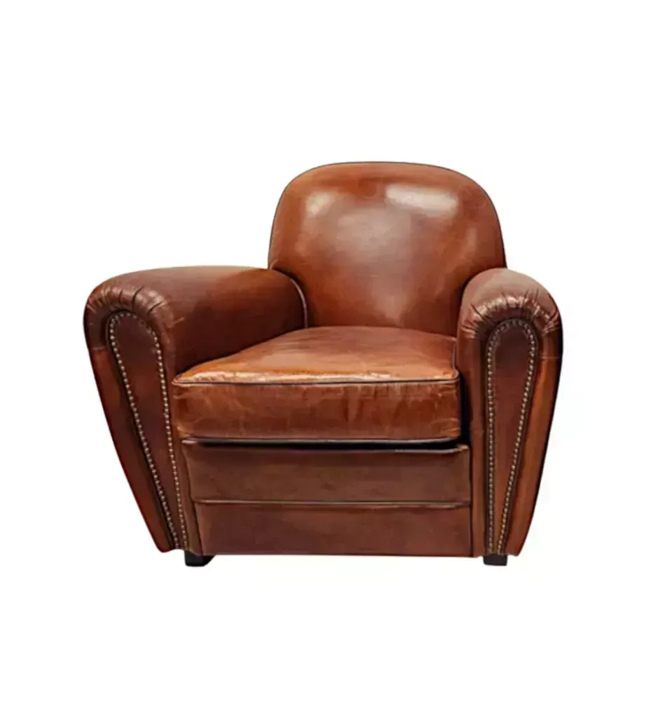 A Fabulous 1930's Design Leather Club Armchair