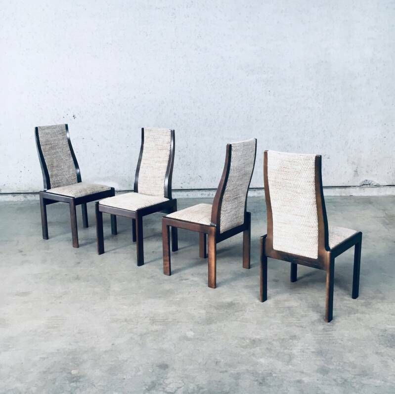 Stel Van 6 Postmoderne Italiaanse Design Eetkamerstoelen, Jaren 1970 photo vinterior