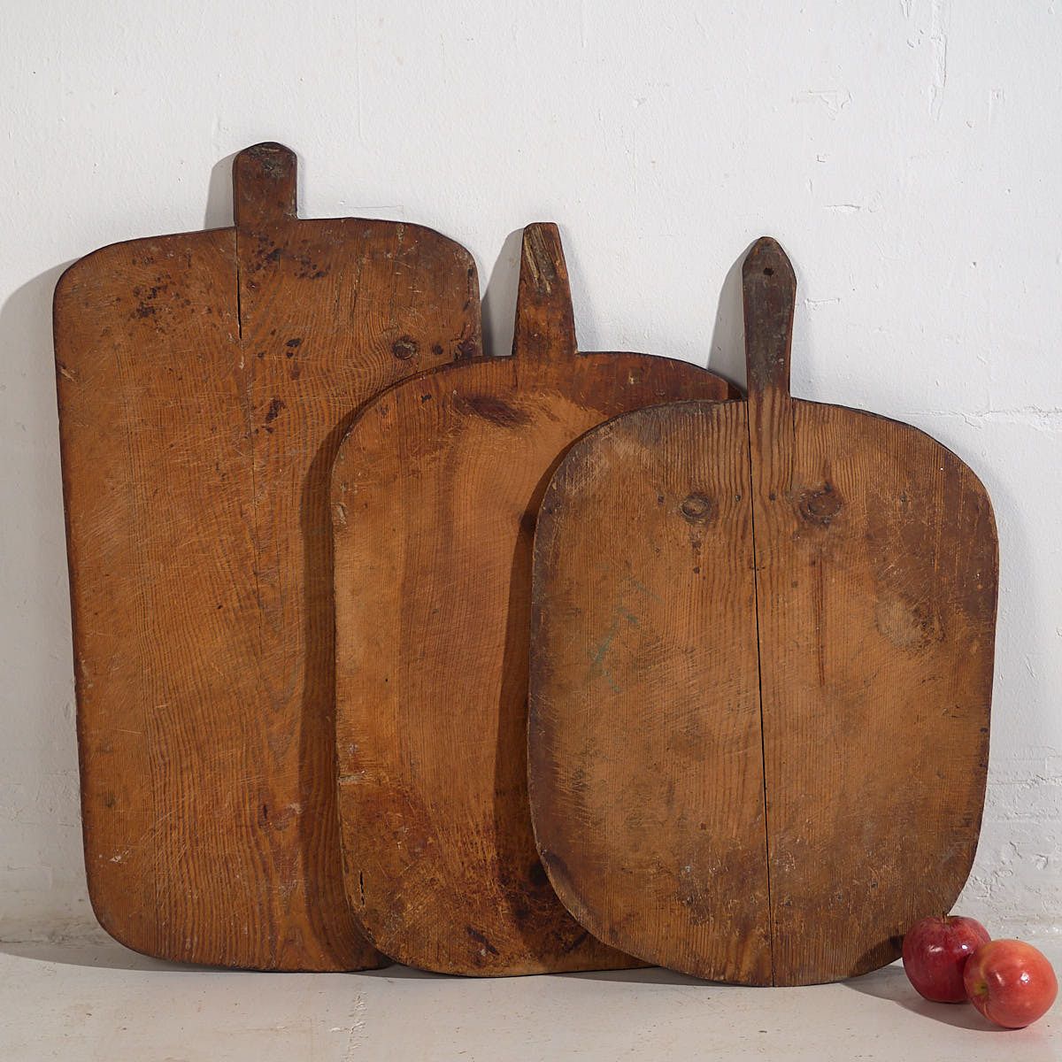 Antique Cheese Cutting Boards (C.1920). Set Of 3 Pieces #25