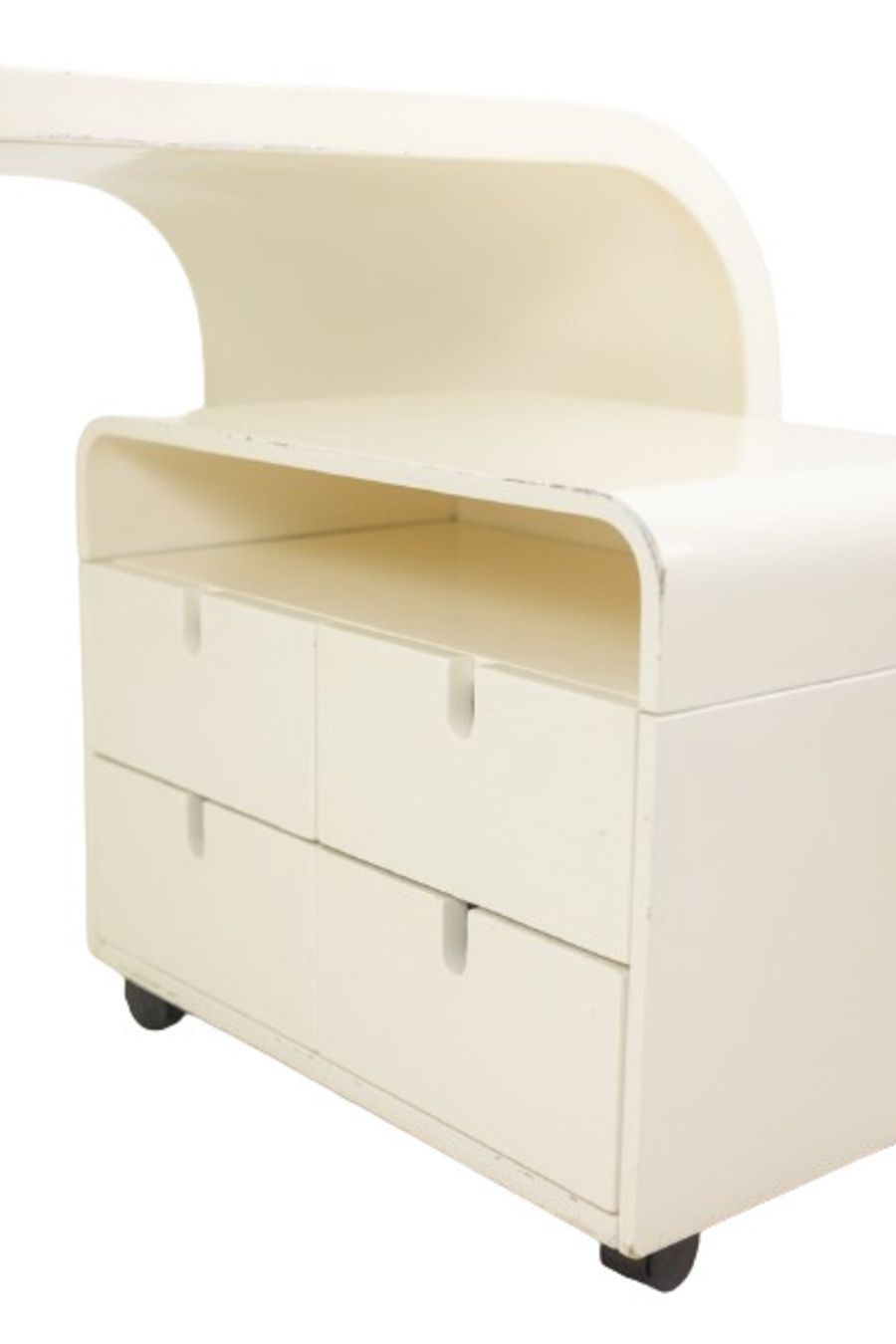 White Desk 1970, 1970s, Plywood photo Furniture