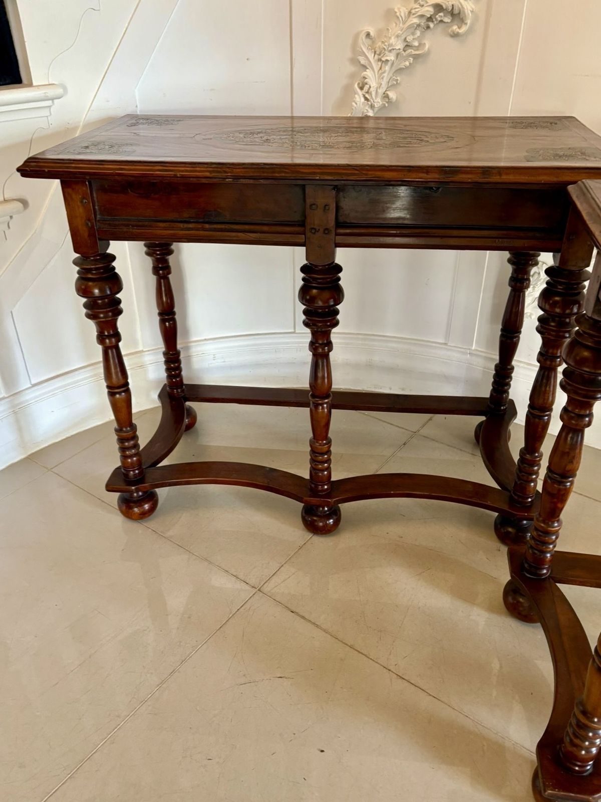 Outstanding Quality Pair Of Antique 19th Century Burr Walnut Marquetry Inlaid Side Tables photo buy