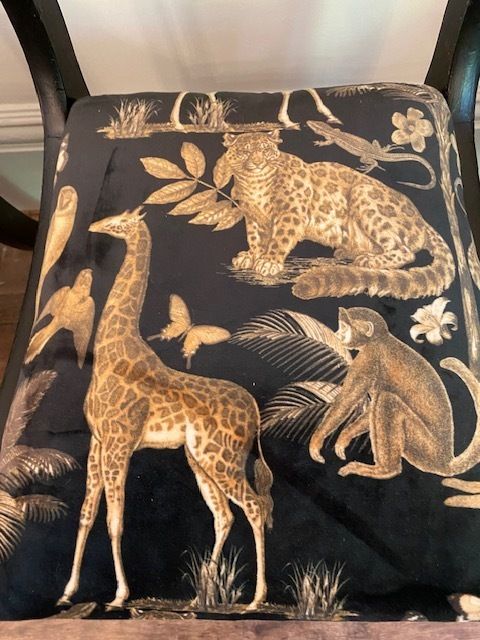 Animal Print Velvet Dining Chairs   Set Of 4/6 photo furniture