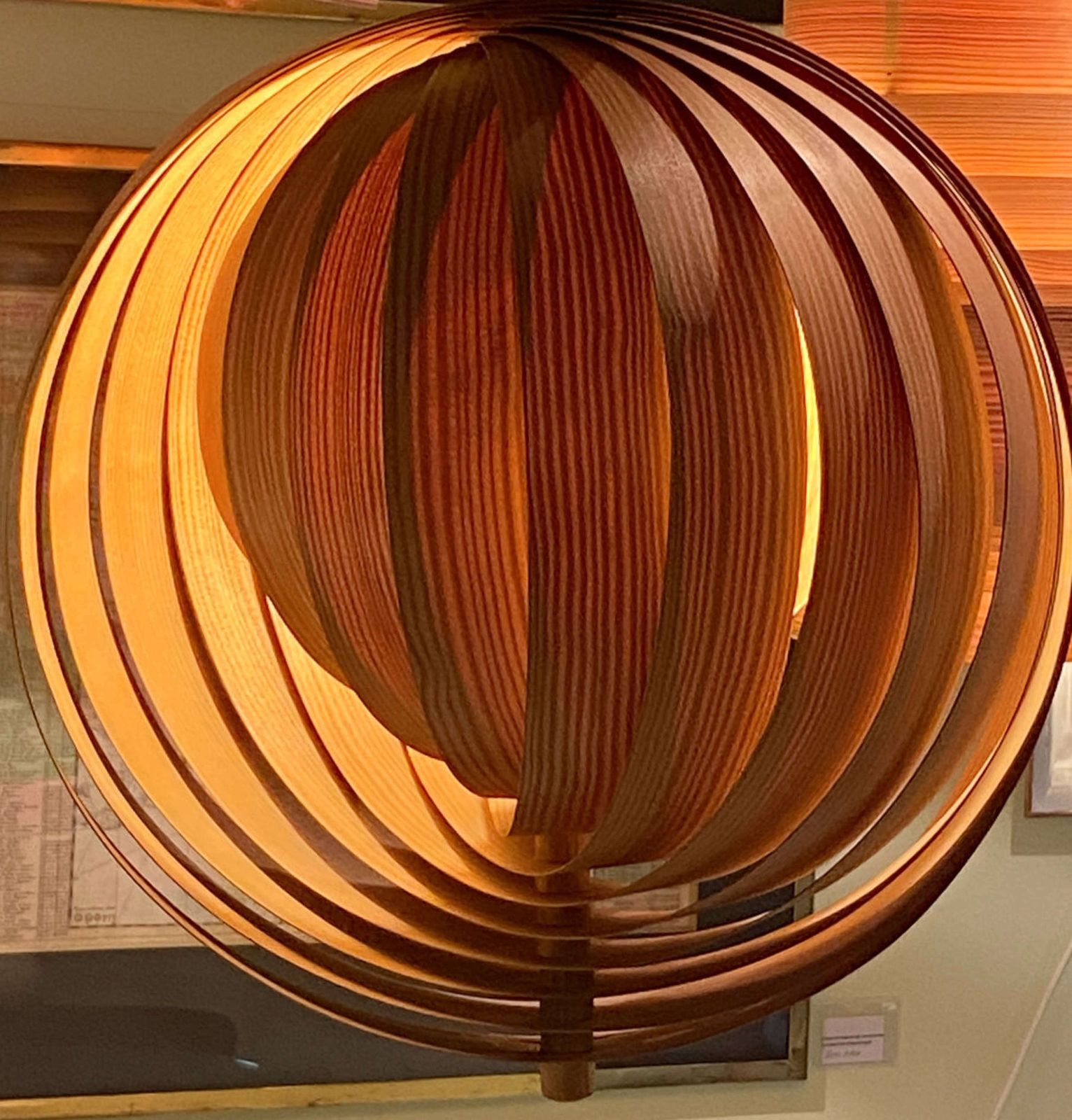 Lighting Groupe Of Large Hans Agne Jacobsson Plywood Lamps photo