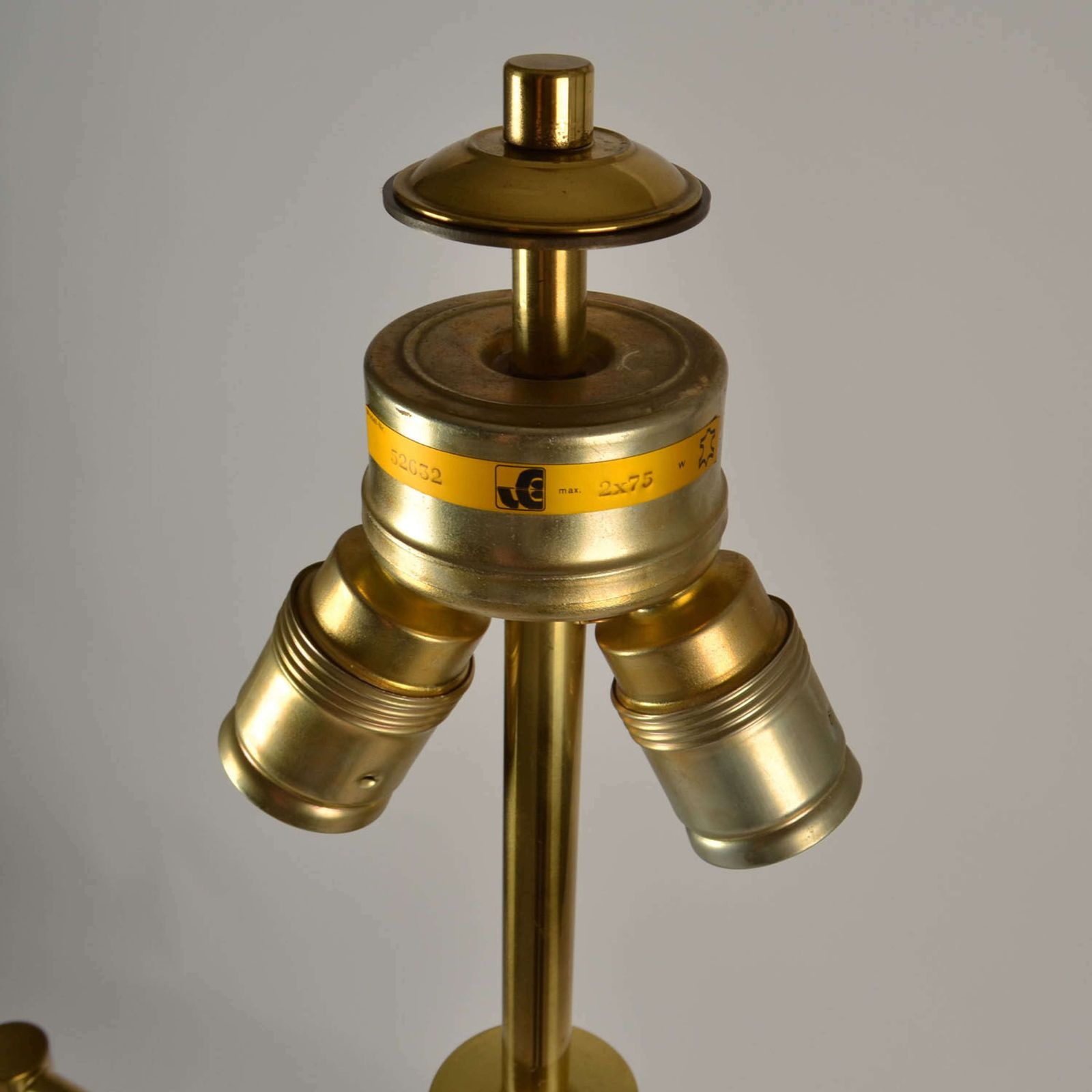1750.0 Charlotte Wawer Parchment Leather And Brass Floor Lamp 1960s photo
