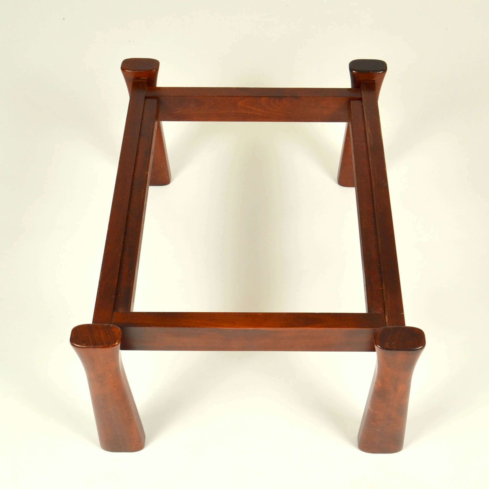 Oak Side Tables With Tinted Glass Top 1970 Italy photo vintage