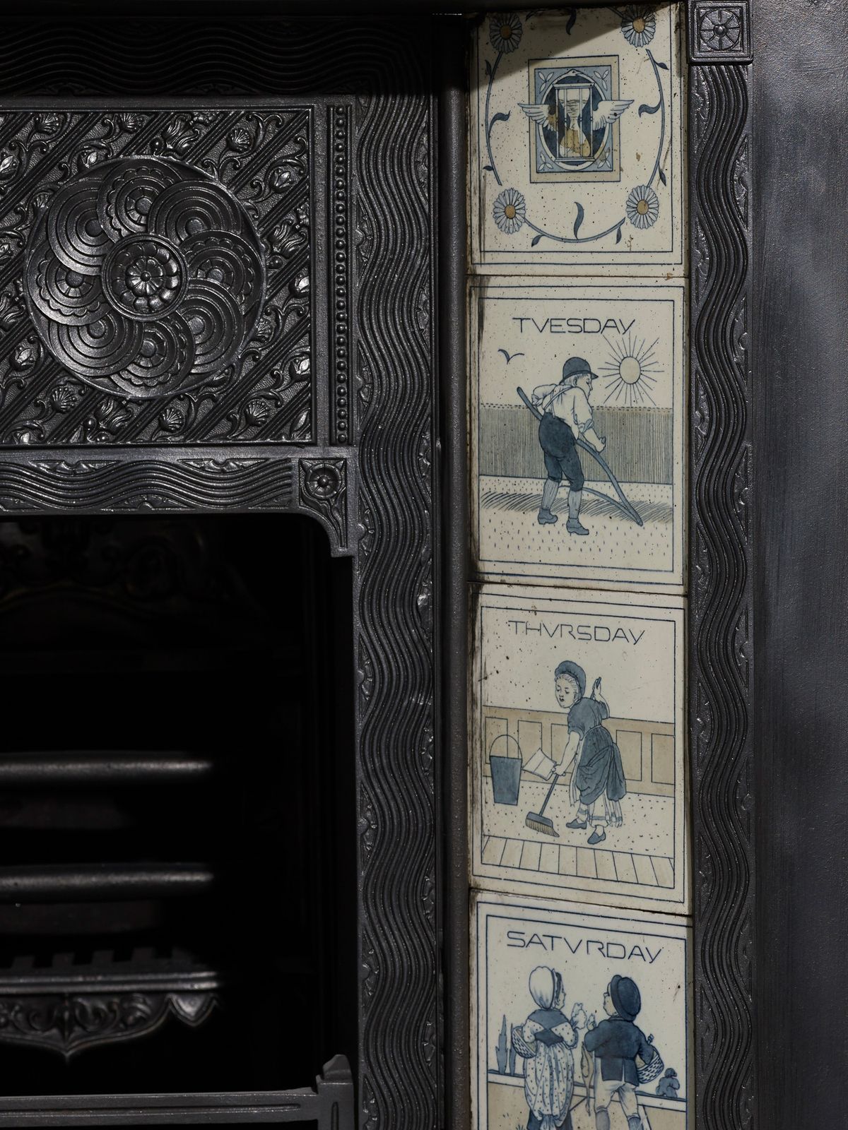 Original Tiled Insert, 1920s, Iron photo for sale