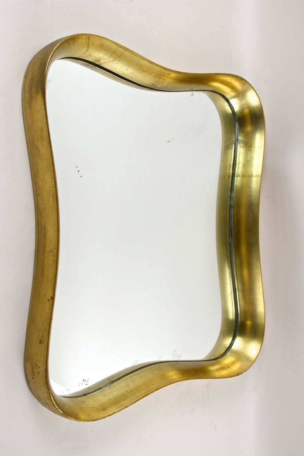 20th Century Modernist Gilt Wall Mirror Attributed To Max Welz, Austria Ca.1940s photo furniture