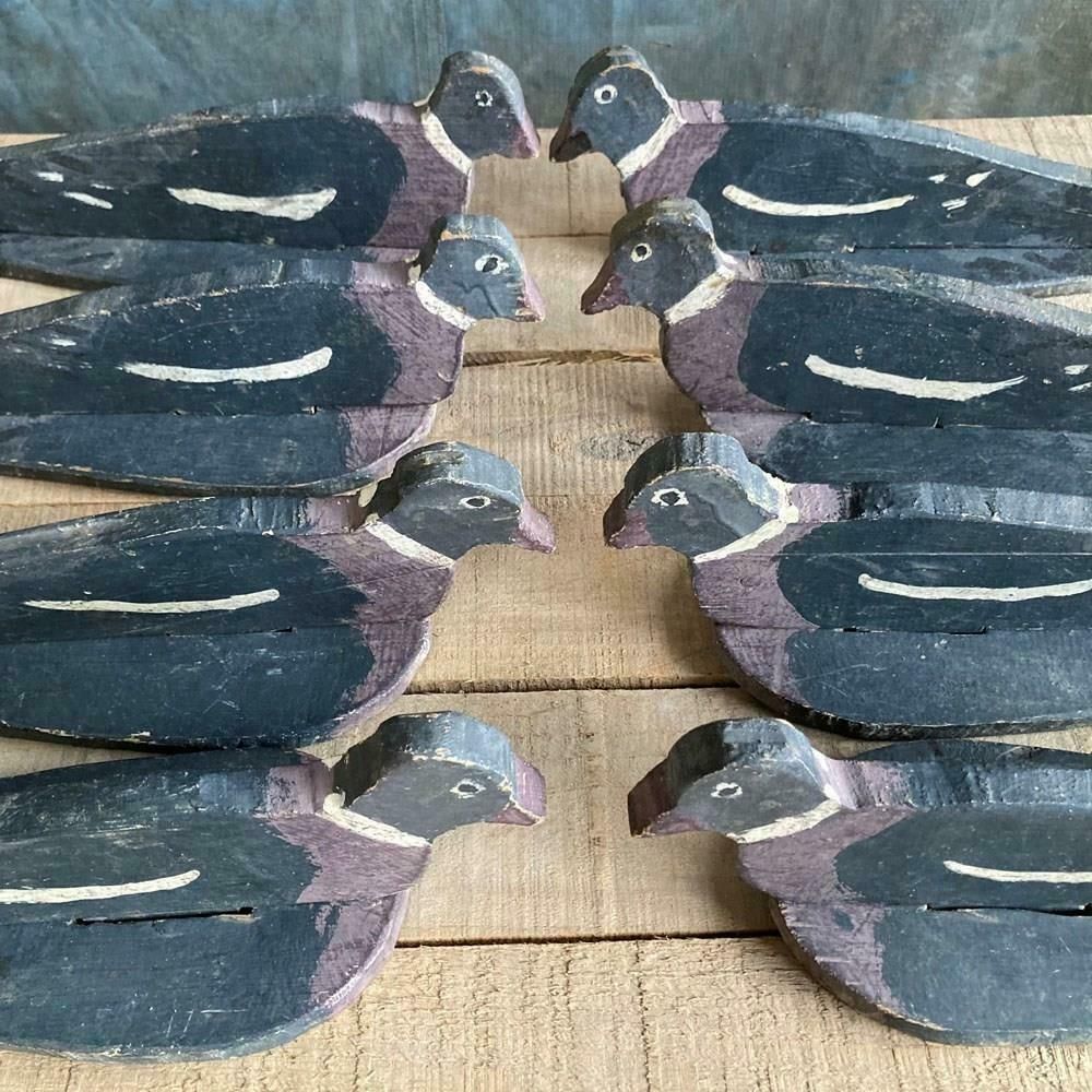 Naive Wooden Pigeon Decoys, 1930s photo vinterior