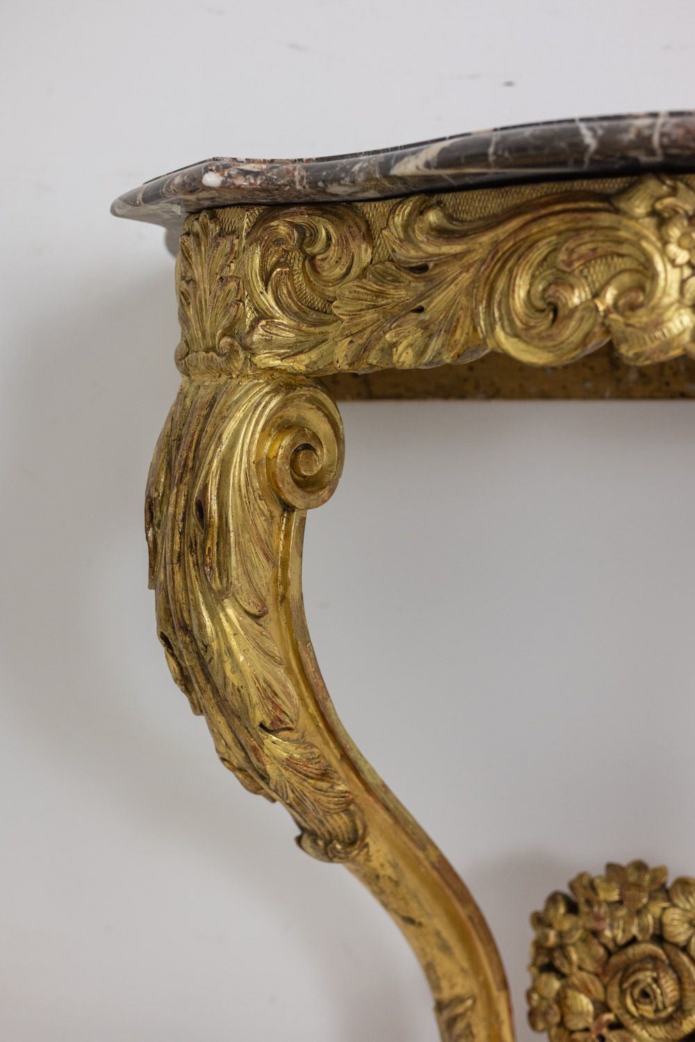 Console In Gilded And Carved Wood From The Louis XV Period. Circa 1880. photo Furniture