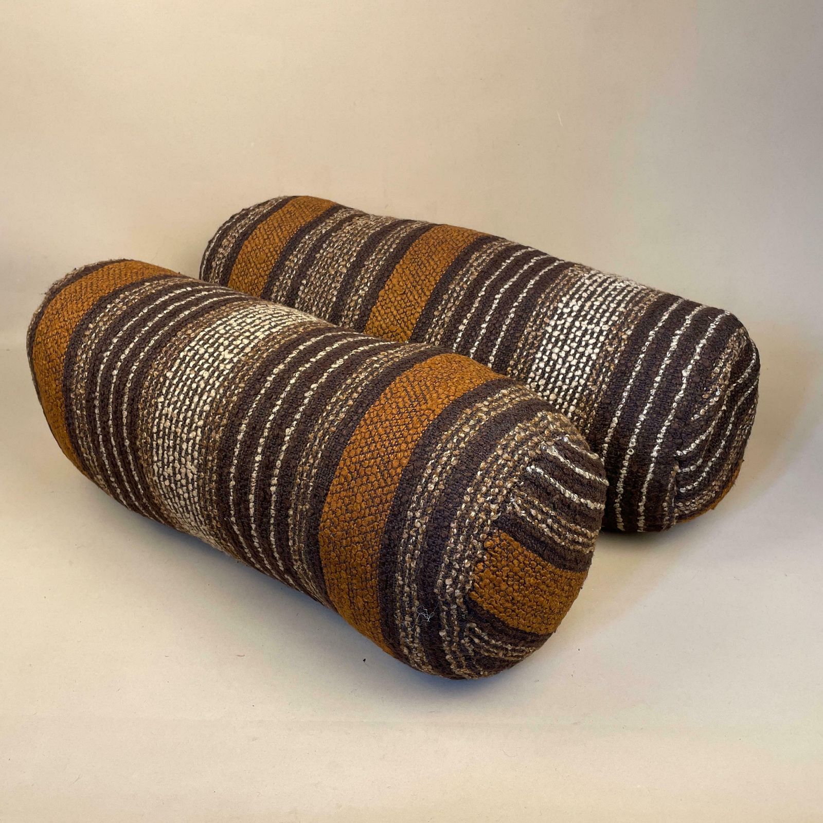 Antique Retro Vintage Cylinder Cushion Traditional Scatter Pillow 53x18cm Pattern Patterned Bolster Throw Decorative Kilim Round Striped photo Textiles
