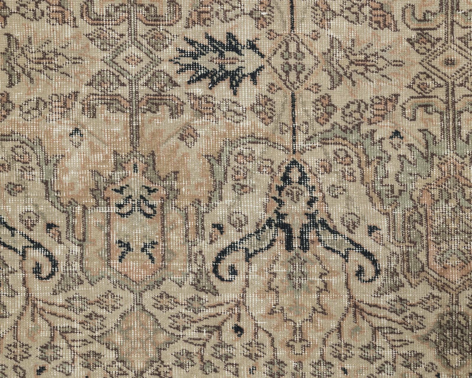 Vintage Rug, Unique Turkish Rug, Low Pile Rug, Anatolian Rug, Neutral Rug, Living Room Rug, Antique Rug,Oushak Rug, Entryway Rug, A4073 photo for sale