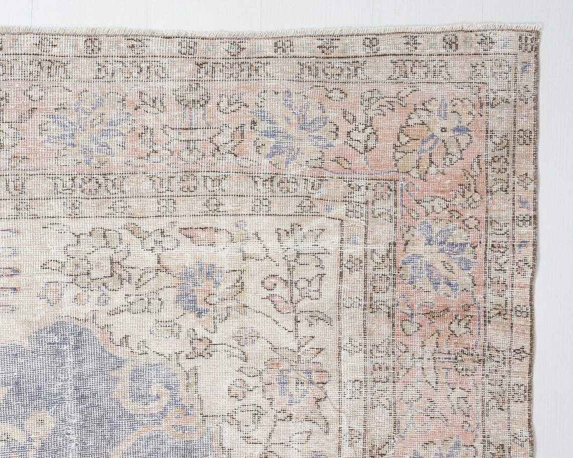Vintage Rug Turkish Rug Faded Rug Muted Rug Oushak Rug Area Rug Turkey Rug Antique Rug Handmade Rug Area Rug photo buy