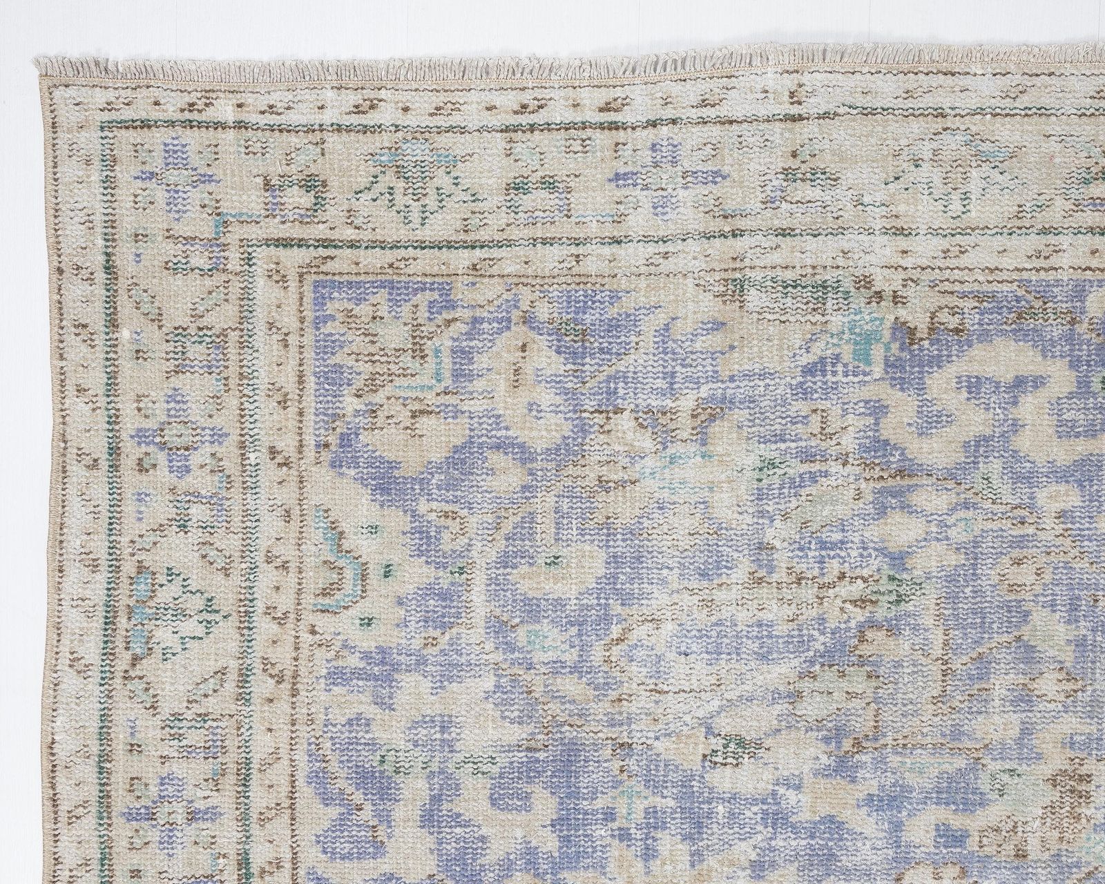 7x9 Turkish Rug, Purple Blue Rug, Low Pile Rug, Antique Rug, Anatolian Rug, İnterior Rug, Living Room Rug, Handmade Rug, Entryway Rug, A4706 photo vintage
