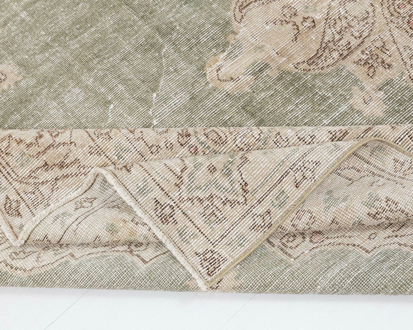 photo furniture 6.3x9.3 Vintage Turkish Rug, Green Rug, Low Pile Rug, Antique Rug, Anatolian Rug, Neutral Rug, Living Room Rug, Handmade Rug, Entryway Rug ,