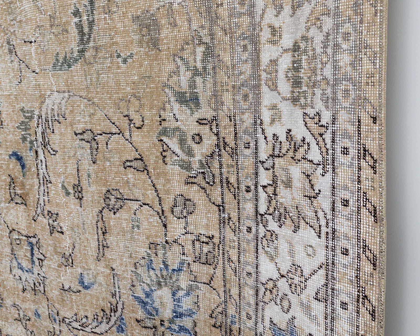 7x11 Vintage Rug, Unique Turkish Rug, Low Pile Rug, Oushak Rug, Anatolian Rug,Old Rug, Handmade Rug, Living Room Rug, Antique Rug, Muted Rug photo furniture