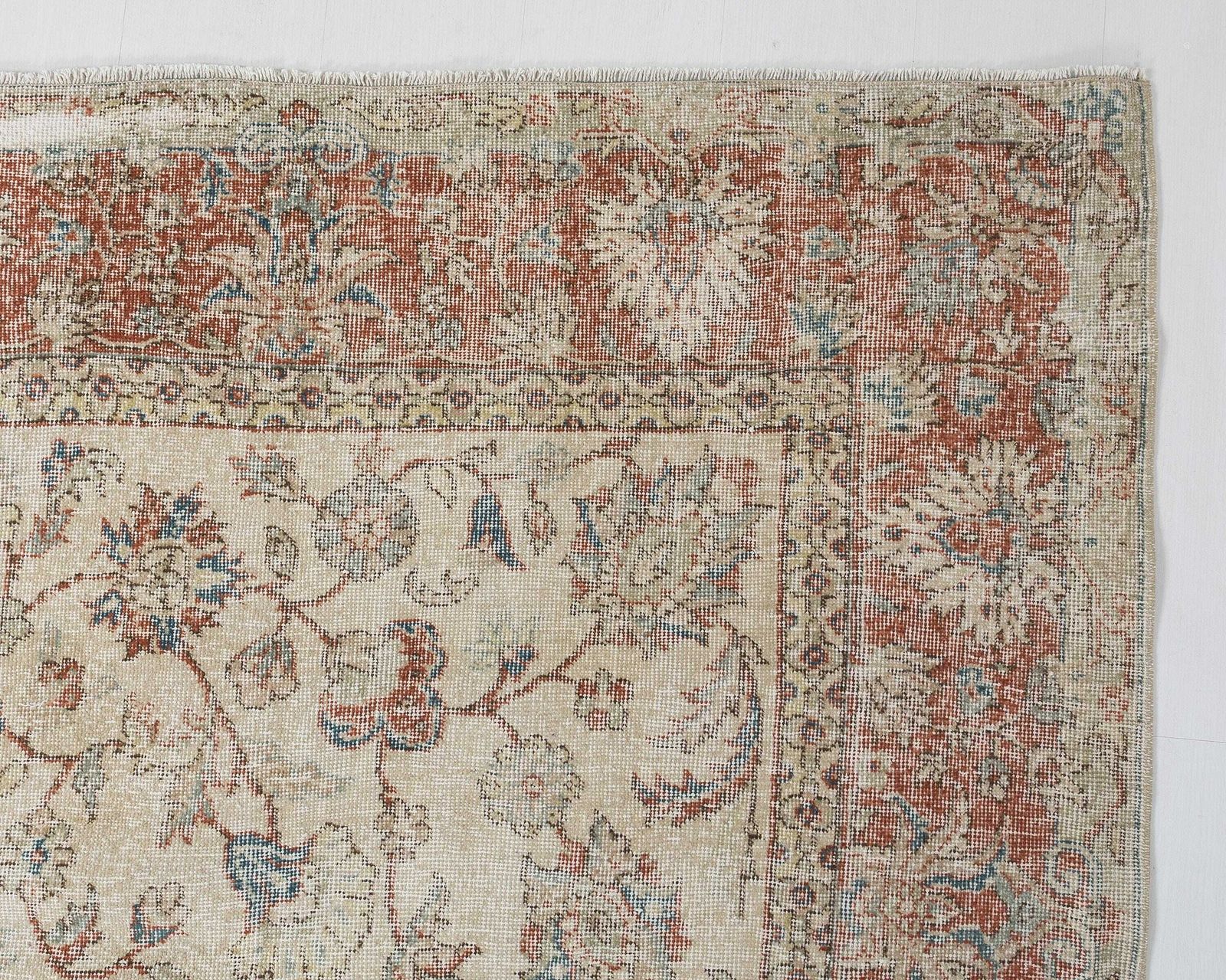 8 X 11.5 Turkish Rug, Vintage Rug, Low Pile Rug, Anatolian Rug, Naturel Wool Rug, Handmade Rug, Living Room Rug, Antique Rug, Oushak Rug photo vintage
