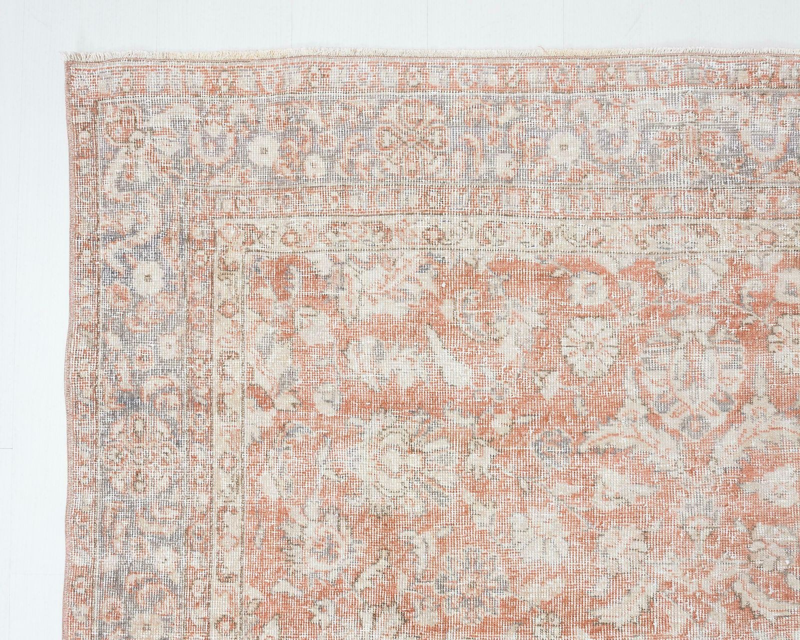 6.2 X 9.8 Feet Turkish Rug, Faded Vintage Rug, Antique Handmade Rug, Oushak Rug, Anatolian Rug, Low Pile Rug, Living Room Rug,Old Rug photo buy