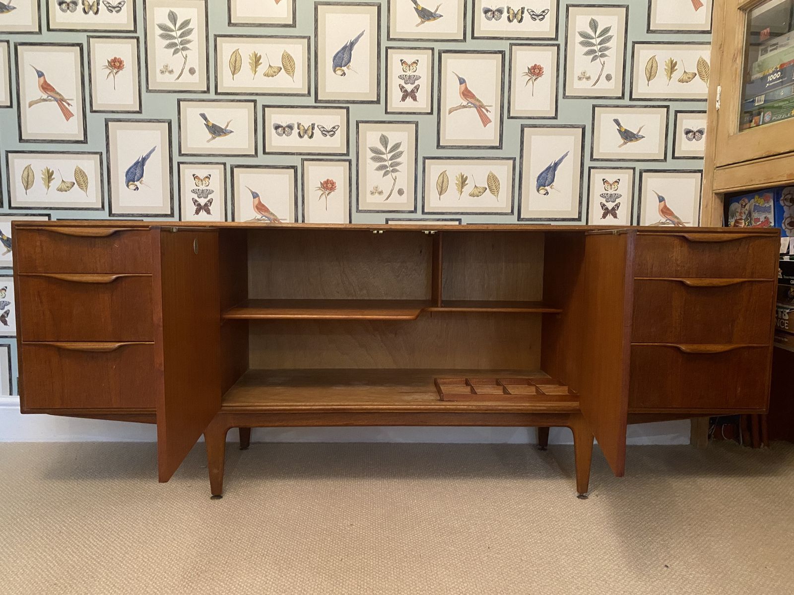 A H McIntosh Mid Century Teak Sideboard   Early Thistle Logo   Vintage 60s photo furniture
