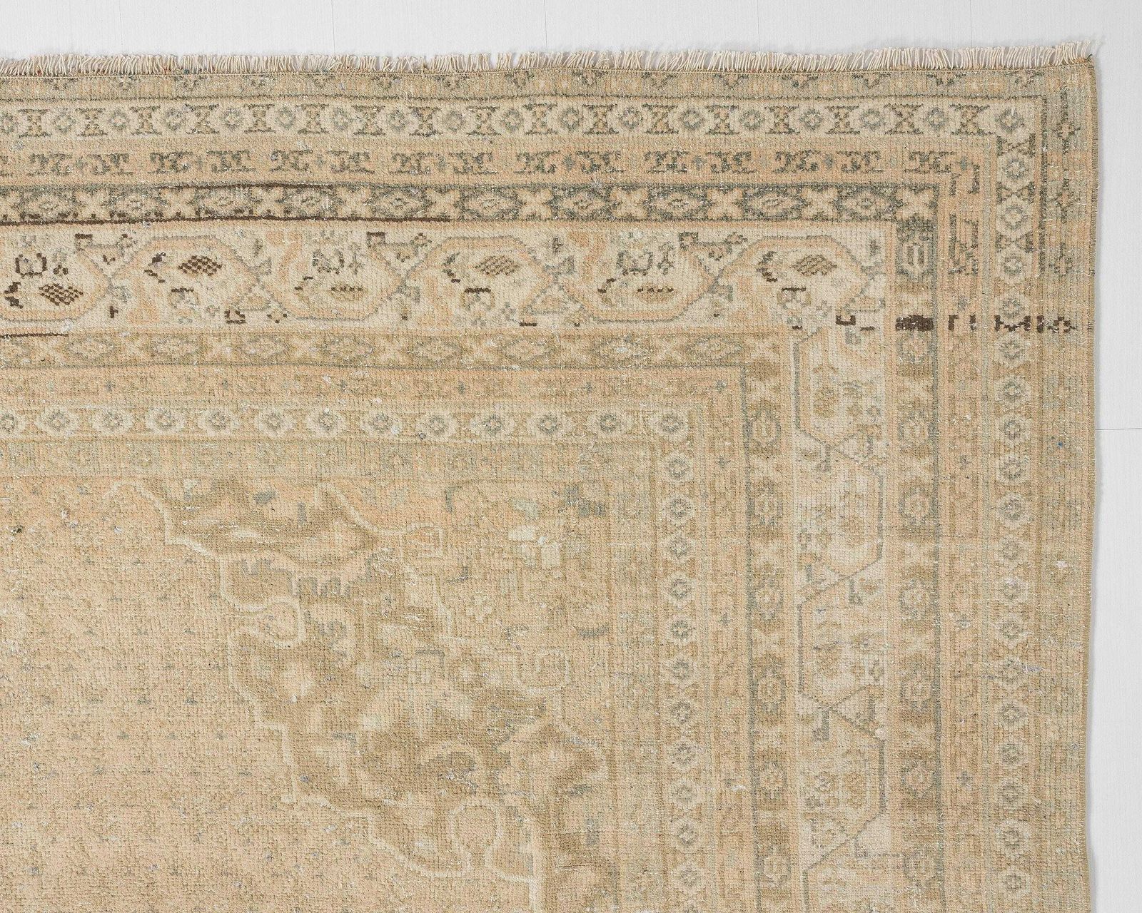 7.4x10.6 Feet Vintage Rug, Turkish Rug, Low Pile Rug, Anatolian Rug, Wool Rug, Handmade Rug, Living Room Rug, Antique Rug, Oushak Rug, photo Textiles