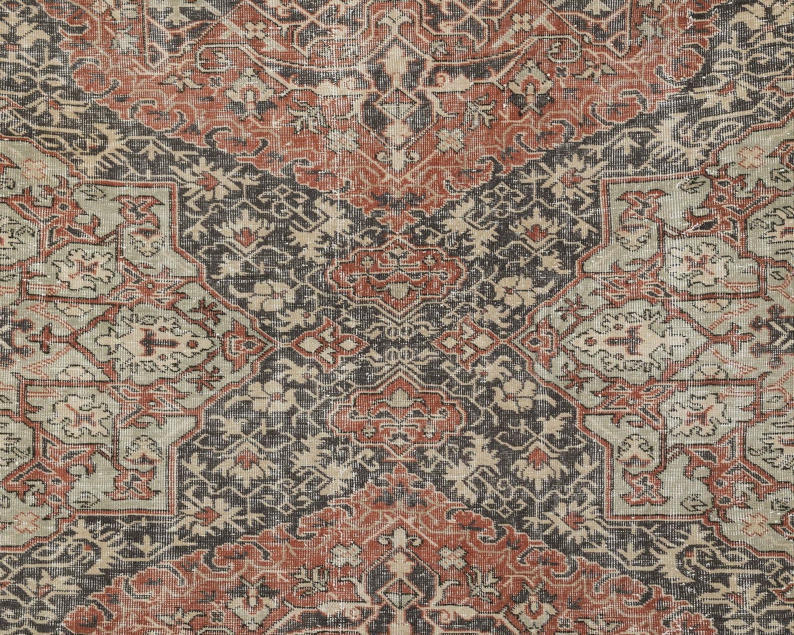 6.2 X 9.5 Ft Vintage Unique Turkish Low Pile Rug photo for sale
