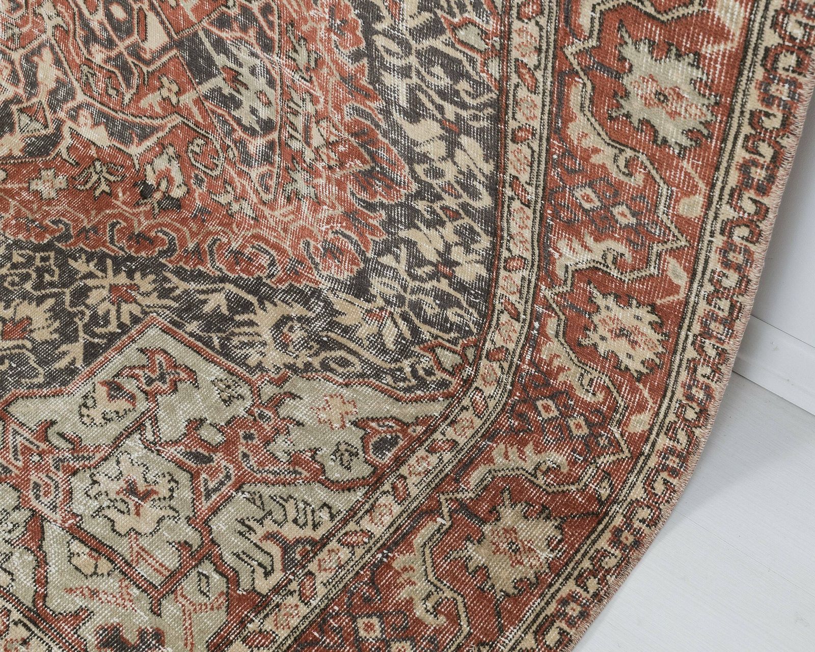 6.2 X 9.5 Ft Vintage Unique Turkish Low Pile Rug photo 983.0